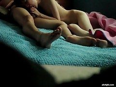 Hidden camera hardcore sex with young couple
