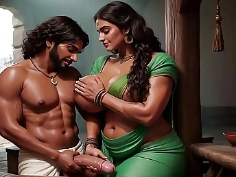 Watch this Indian Desi Aunty get wild with say no to massive Indian amble - Ai Generated