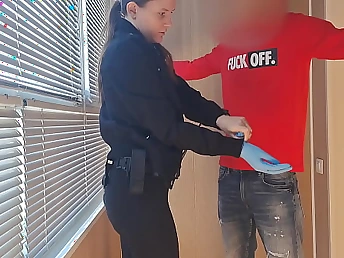 Submissive Grustina Nectaria gets dominated coupled with fucked hard in airport security