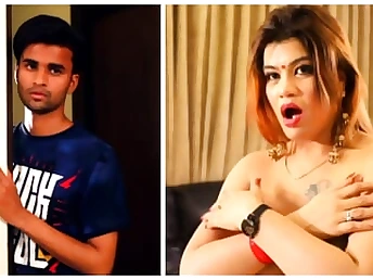 Large-titted Indian step-mom with a tattoo gets pulverized rock hard and takes a pop-shot