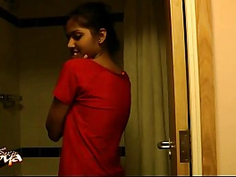 super-hot wonderful indian unexperienced honey divya in bathroom