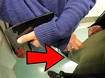 Observe me polish on my shaft in a subway car, then masturbate off to strangers' forearms