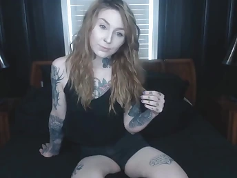 Tattoed uber-cute teen solo striptease shows