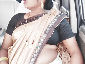 Unsightly India and her Desi hubby get hot and heavy in a car ride