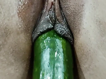 Sobianasir2001's Desi Wife Milks Herself With Huge Cucumber Cunt with Enormous Non-military Cumshot