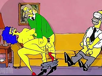 Wife cheats on her guy more other dudes at hand secret, bank can't fight back getting ravaged by Simpson parody Enlivening