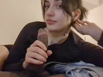 Ivy Winterz gets her finest mate Bf A's hard-on in her mouth