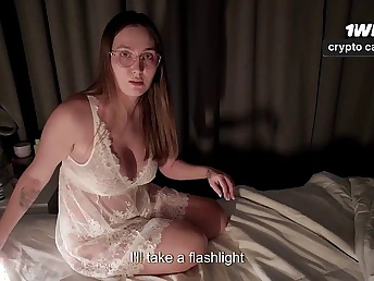 Stepmom Sasha Paradise's stepson is a perverted perv & she can't resist his massive rod nearby the brush sofa