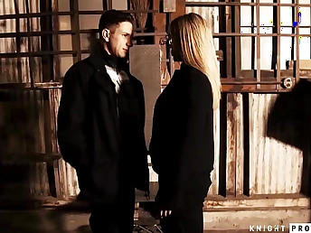 Nyomi Starlet & Brad Knight in a costume play oral pleasure madness nigh a sloppy facial cumshot complete