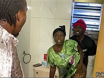 My curvy neighbor's fit together gets a sneaky BJ immigrant my obese sooty cock at hand the humid blue planet of BBCs