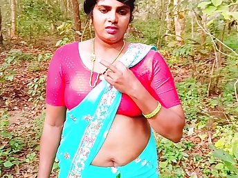 Stepmama's super-hot Indian wife takes on BIG BLACK COCK in mischievous Desi forest sex party
