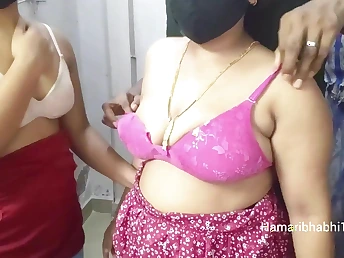 Devi, Abhi & Zakiabibi in a steamy Indian threesome with a real Indian housewife