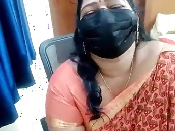 Super-hot and unsightly Tamil aunty filthy converse