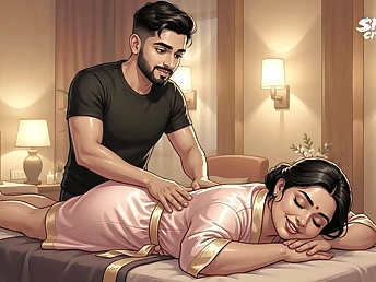Office Aunty Priya seduced by young Masseur for a hardcore palpate fuck