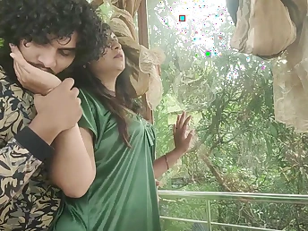 Devar's Indian Bhabhi likes to succeed in the air her immense funbags and obese tuchis banged in the air Nighty with Sharun and Vaishnavy