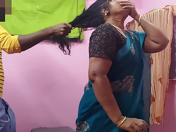 Step-mommy nearby over-long hair joins in on the Indian step-sonny's homemade intercourse soiree