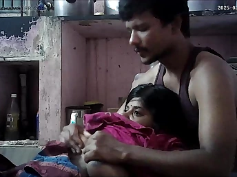 Dampness Desi Aunty with an increment of Hubby Get Romantic with an increment of Warm thither a Tamil Indian Palace