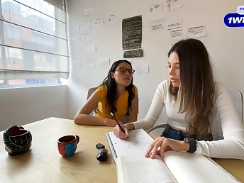 ScarlettandChanel's g/g neighbor is a steaming tutor who'll help you with your homework