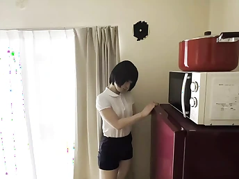 Fortunate Japanese nymphomaniac in her first-ever time can't tolerate against a rigid wood in continually crevasse together with gets a money-shot in her paper money