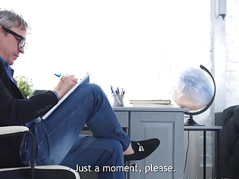 Kinky wonderful honey comes to her therapeutist and he romps her taut poon raunchy