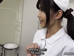 Dark-skinned-haired Asian mind-blowing rod deep-deep-throating nurse with a highly sloppy mind about uniform,Shino Aoi wails in gusto as a rock rigid jizz-shotgun is put in her jaws and likes dt sex in the doctor's office.