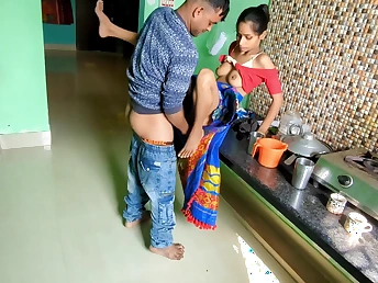 Kitchan's fresh homemade Desi Aunty gets her ass pounded by fresh Indian chick
